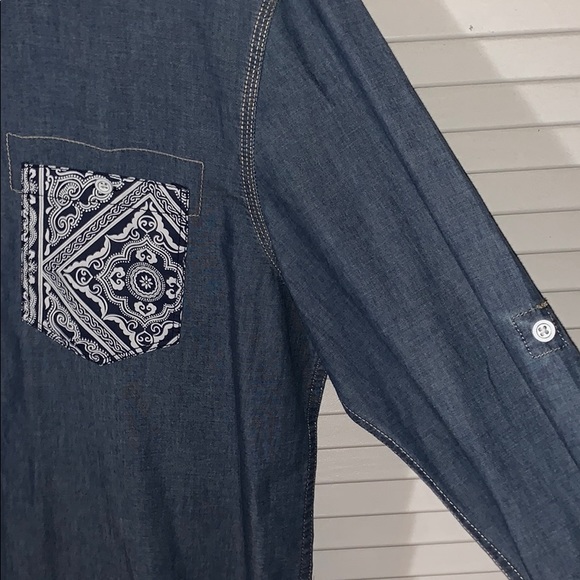 American Rag - Denim Button Down Shirt - Picture 4 of 4